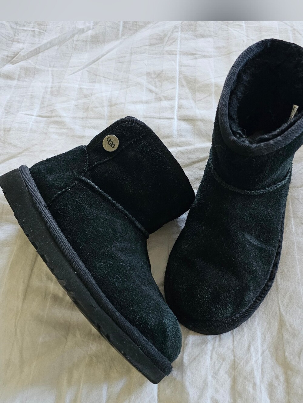 UGG Mini Jona Suede Boots In Black Size 13